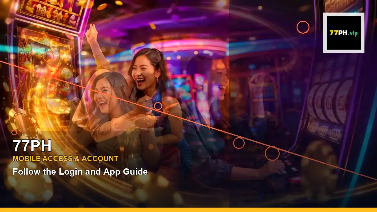 77PH reels casino bonus games featuring an adult Filipina casino host with a right-diagonal composition
